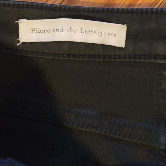 Pilcro & the‎ Letterpress Mid Rise Skinny Jeans Black Size 28 - Picture 4 of 5